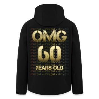 Geburtstag OMG - 60 years old - Recycelte Männer Softshell-Jacke von Stanley/Stella - Schwarz - Hinten - AI Model Male 185 light (185cm)
