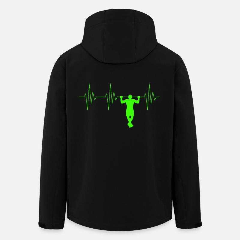 Klimmzug Herzschlag - Recycelte Männer Softshell-Jacke von Stanley/Stella - Schwarz