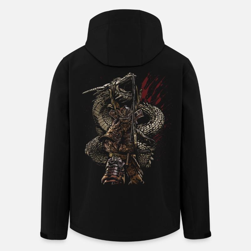Drachenwächter-Samurai-Bogenschützen-Fantasy - Recycelte Männer Softshell-Jacke von Stanley/Stella - Schwarz