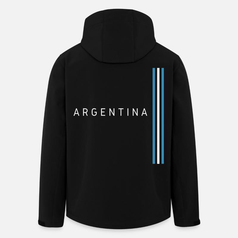 Argentine flag, Argentine pride - Men’s Recycled Softshell Jacket by Stanley/Stella - black