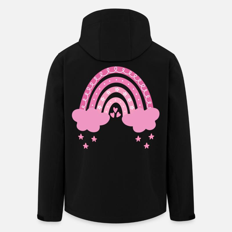 Boho Rainbow - Men’s Recycled Softshell Jacket by Stanley/Stella - black