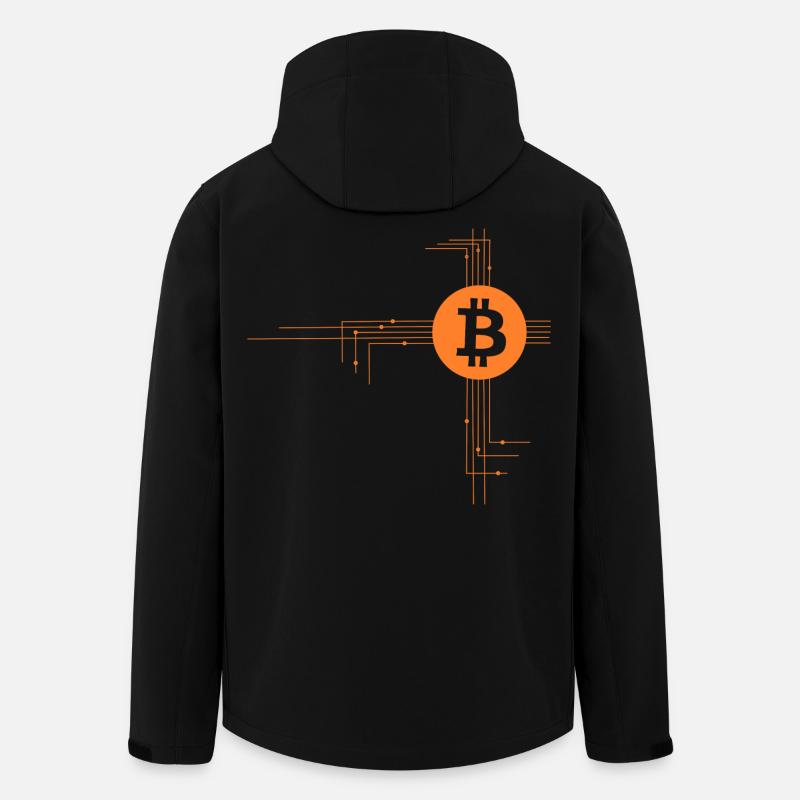 Bitcoin - Veste softshell homme en polyester recyclé Stanley/Stella - noir