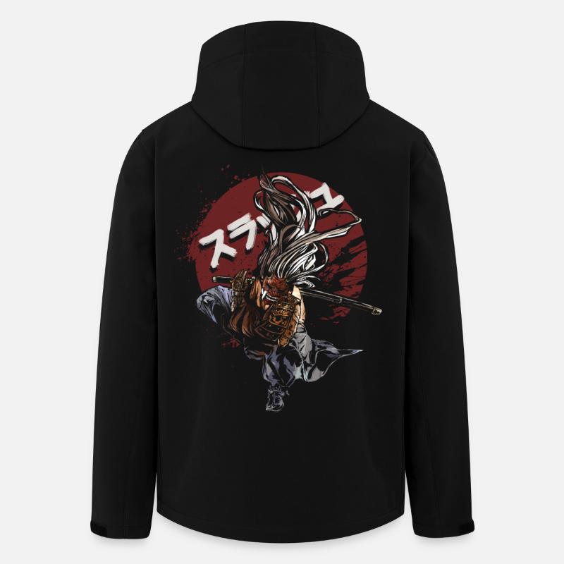 Samurai Katana Warrior – Rising Sun Anime - Veste softshell homme en polyester recyclé Stanley/Stella - noir