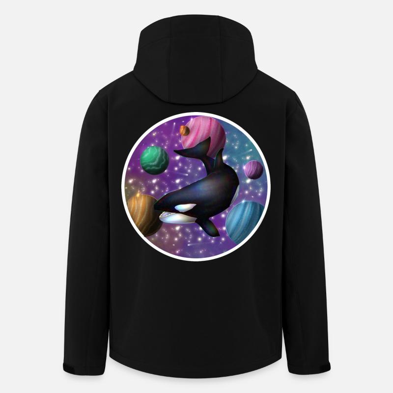 orca in space - Men’s Recycled Softshell Jacket by Stanley/Stella - black