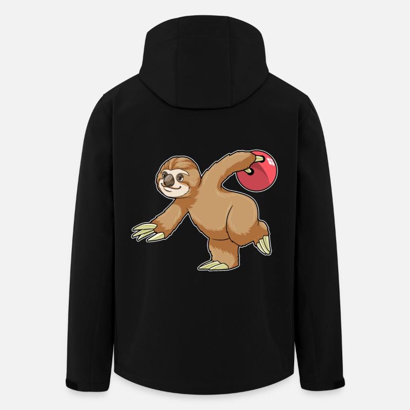 Faultier Bowling Bowlingkugel - Recycelte Männer Softshell-Jacke von Stanley/Stella - Schwarz