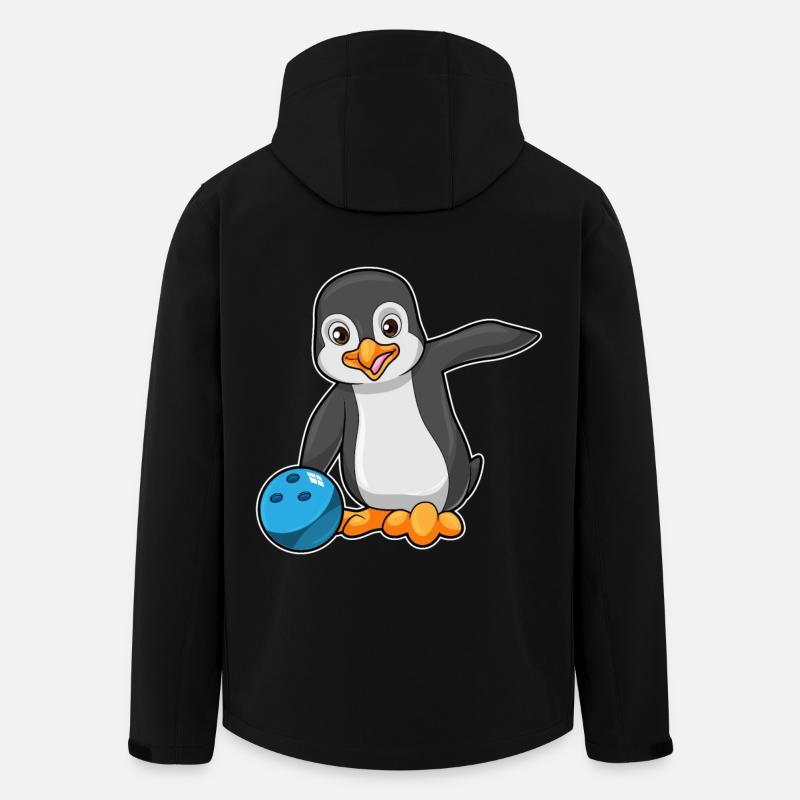 Penguin Bowling Boule de bowling - Veste softshell homme en polyester recyclé Stanley/Stella - noir