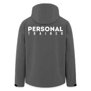 Personal Trainer Fitness Coach Outfit Gift - Men’s Recycled Softshell Jacket by Stanley/Stella - black - Back - AI Model Male 185 light (185cm)