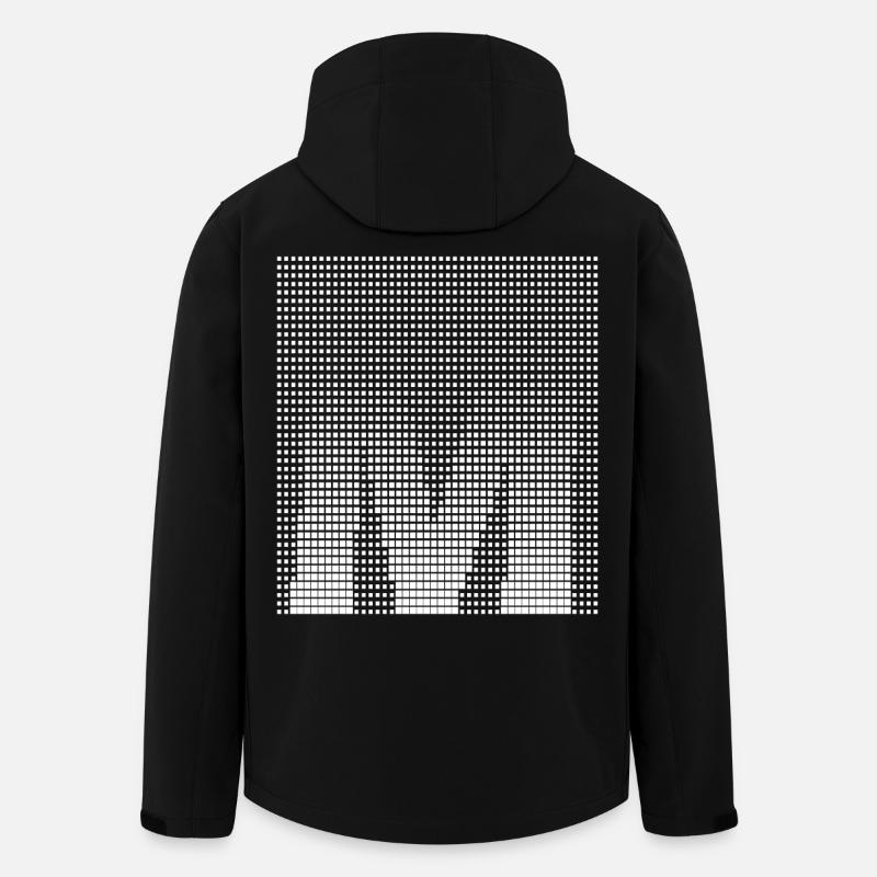 Lettre M, nom, lettre M - Veste softshell homme en polyester recyclé Stanley/Stella - noir