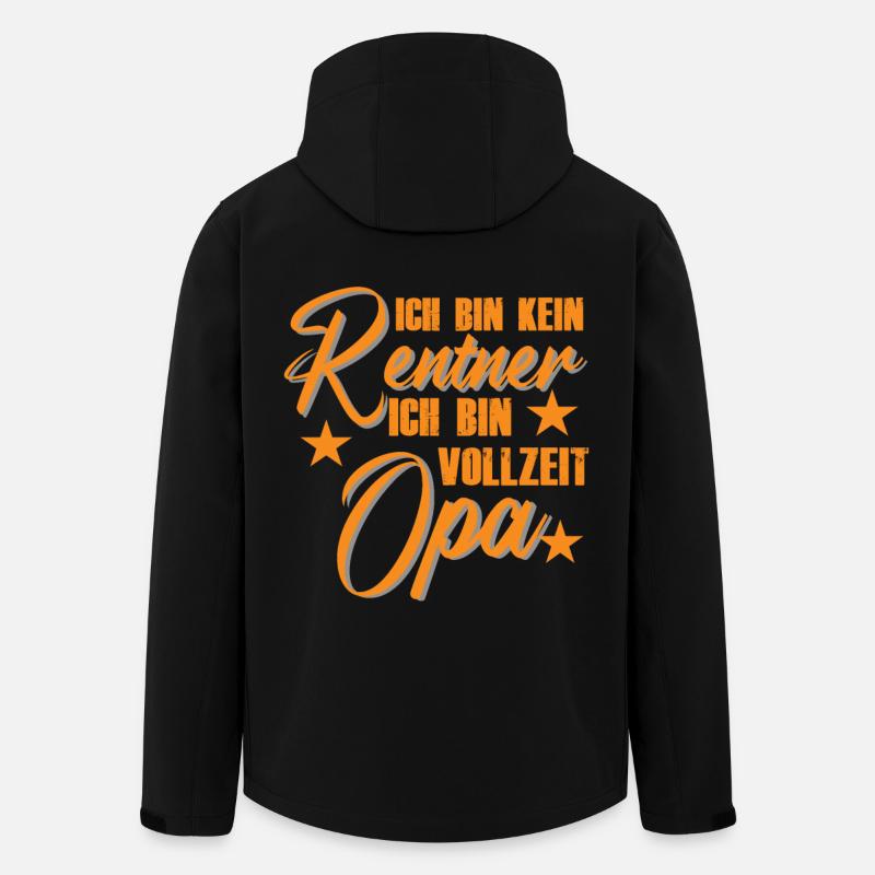 Vollzeit Opa Rentner Spruch - Recycelte Männer Softshell-Jacke von Stanley/Stella - Schwarz