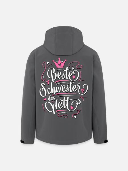Beste Schwester der Welt - Geschenkidee Schwester - Recycelte Männer Softshell-Jacke von Stanley/Stella - Schwarz