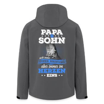 Papa & Sohn Partnerlook Vatertagsgeschenk Vater - Recycelte Männer Softshell-Jacke von Stanley/Stella - Schwarz - Hinten - AI Model Male 185 light (185cm)