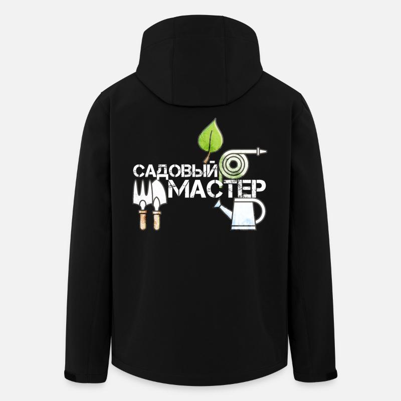 Jardin maître russe cadeau - Veste softshell homme en polyester recyclé Stanley/Stella - noir