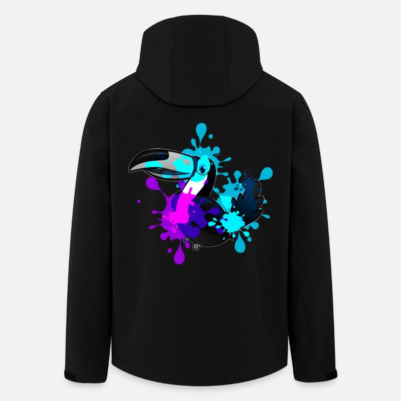 Tukan - Recycelte Männer Softshell-Jacke von Stanley/Stella - Schwarz