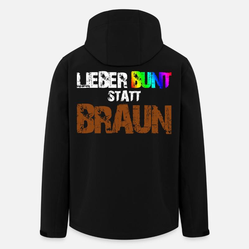 Lieber Bunt Statt Braun - Recycelte Männer Softshell-Jacke von Stanley/Stella - Schwarz