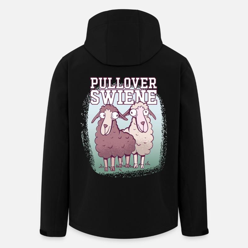 Pulloverswiene Plattdeutsch Ostfriesisch Moutons - Veste softshell homme en polyester recyclé Stanley/Stella - noir