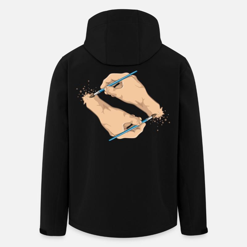 Hände und Pinsel - Recycelte Männer Softshell-Jacke von Stanley/Stella - Schwarz