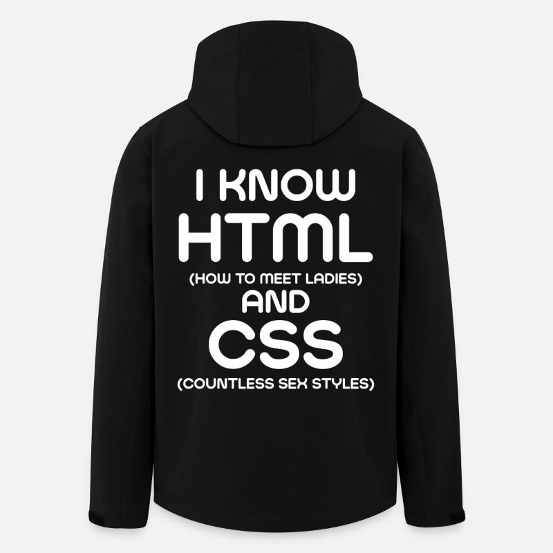 Jeg kjenner HTML og CSS - Softshelljakke herre i resirkulert polyester Stanley/Stella - svart