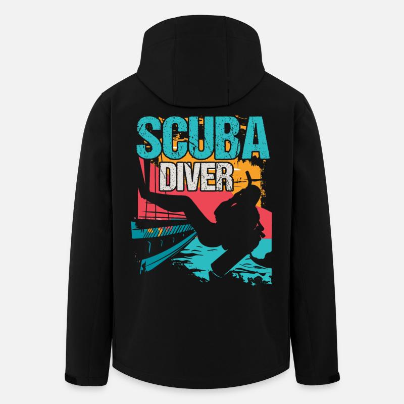 Taucher Scuba Tauchen - Recycelte Männer Softshell-Jacke von Stanley/Stella - Schwarz
