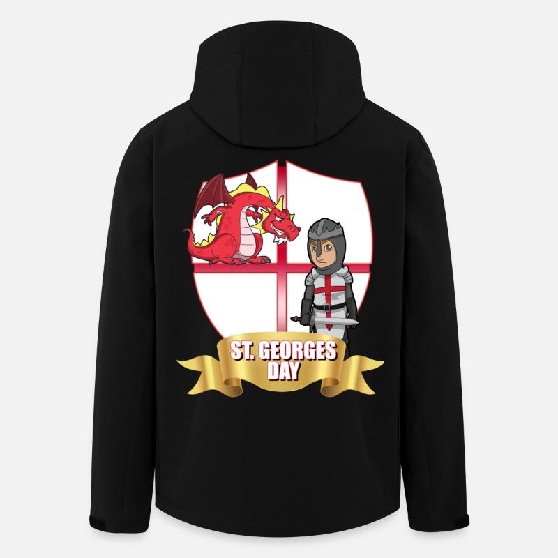 Chevalier Dragon de la Saint-Georges - Veste softshell homme en polyester recyclé Stanley/Stella - noir
