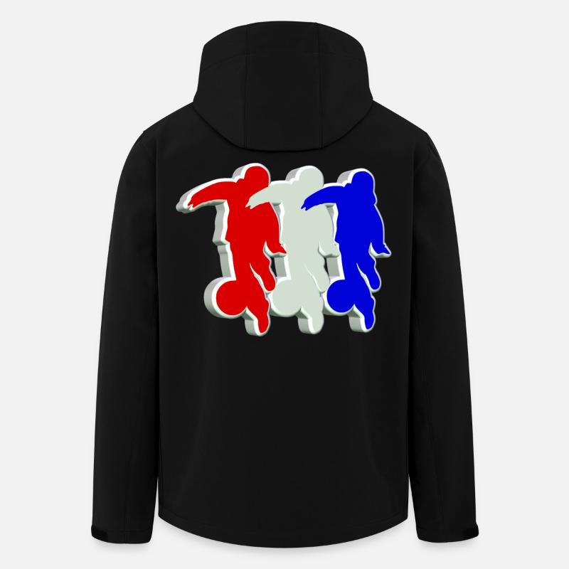 Kinder Fußball 3D - Recycelte Männer Softshell-Jacke von Stanley/Stella - Schwarz