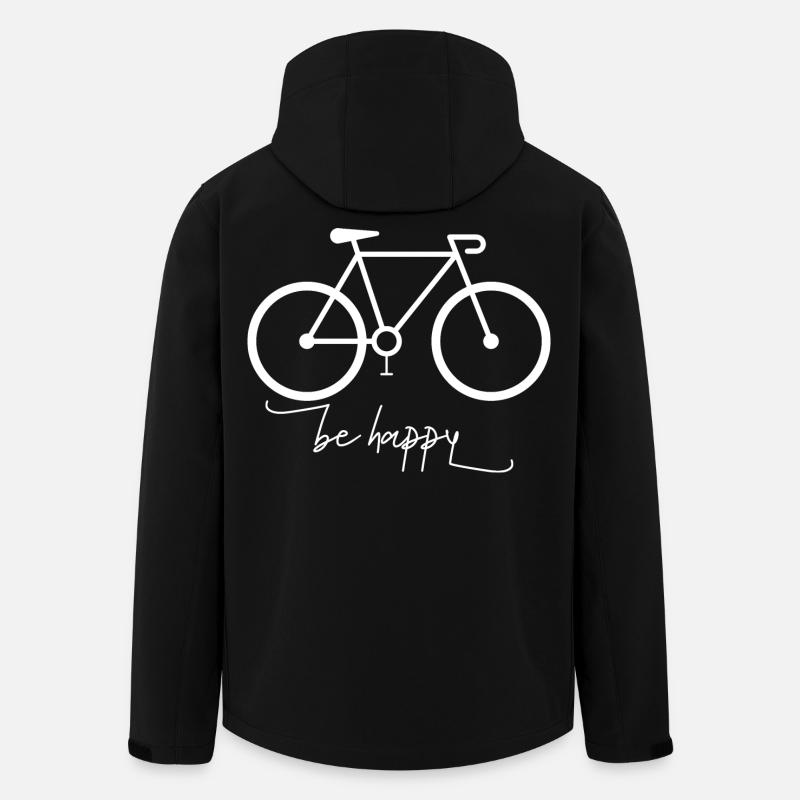 Vélo be happy - Veste softshell homme en polyester recyclé Stanley/Stella - noir