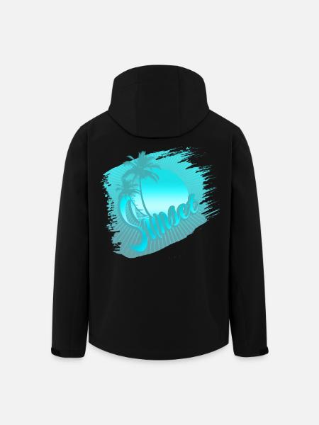 sunset blue - Men’s Recycled Softshell Jacket by Stanley/Stella - black