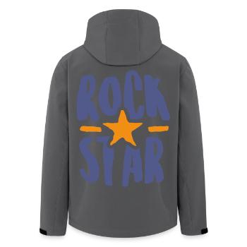 rock star - Men’s Recycled Softshell Jacket by Stanley/Stella - black - Back - AI Model Male 185 light (185cm)