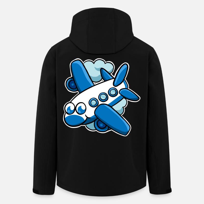 Flugzeug - Recycelte Männer Softshell-Jacke von Stanley/Stella - Schwarz