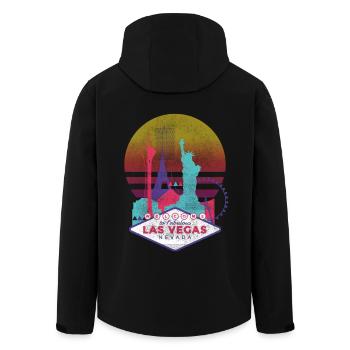 Las Vegas - Recycelte Männer Softshell-Jacke von Stanley/Stella - Schwarz - Hinten - AI Model Male 185 light (185cm)