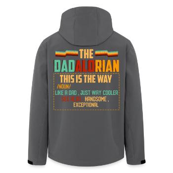 T-shirt citation inspirante Dadlorian - Veste softshell homme en polyester recyclé Stanley/Stella - noir - Dos - AI Model Male 185 light (185cm)