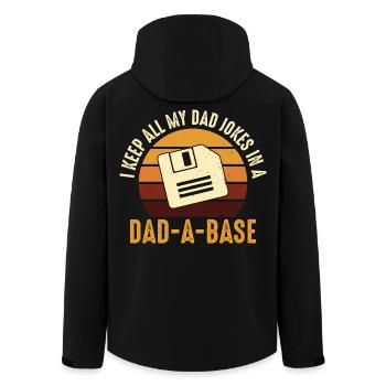 Papa Joke Disquette Rétro Design - Veste softshell homme en polyester recyclé Stanley/Stella - noir - Dos - AI Model Male 185 light (185cm)