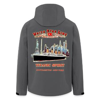 PHANTOM DER TITANIC IN NEW YORK - Recycelte Männer Softshell-Jacke von Stanley/Stella - Anthrazit - Hinten - AI Model Male 185 light (185cm)