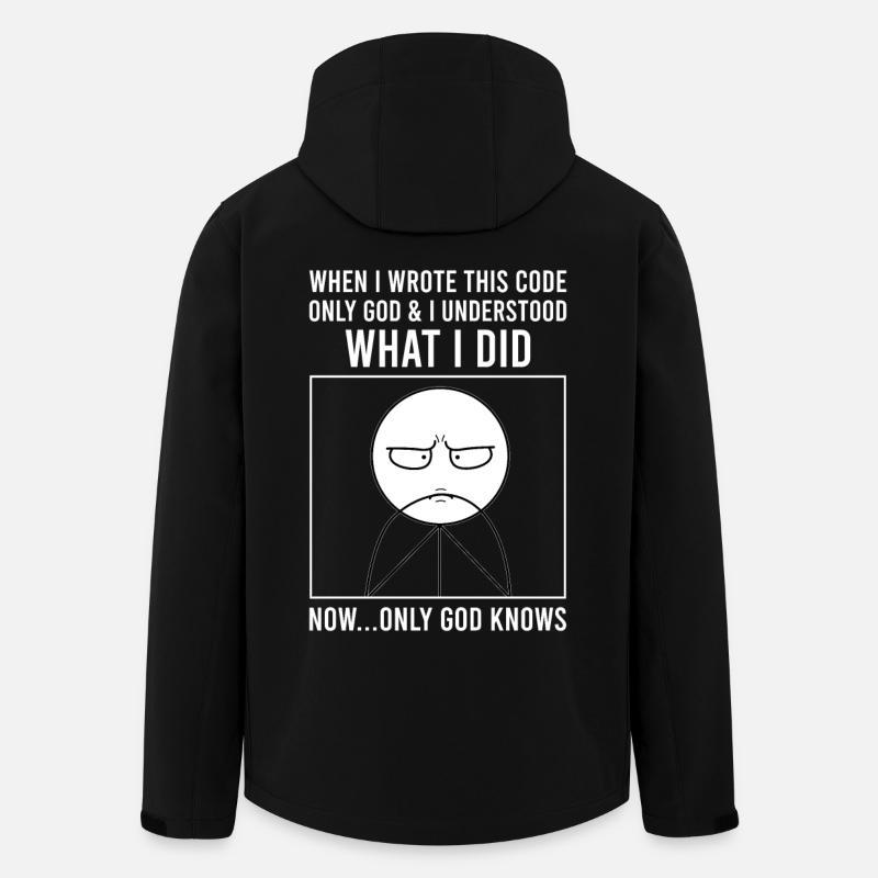 Programmierer Informatiker Softwareentwickler Meme - Recycelte Männer Softshell-Jacke von Stanley/Stella - Schwarz