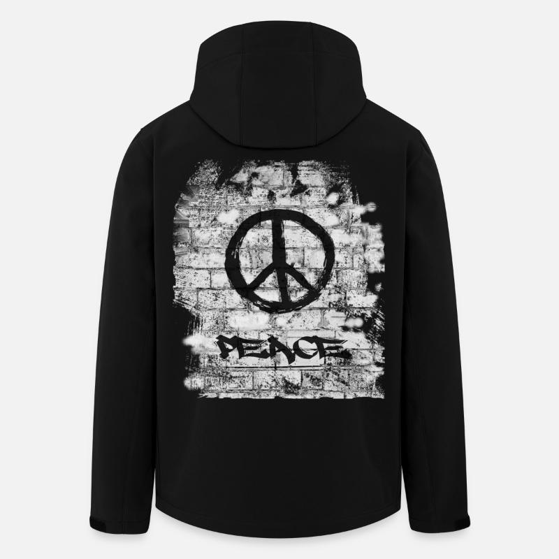 Peace - Men’s Recycled Softshell Jacket by Stanley/Stella - black