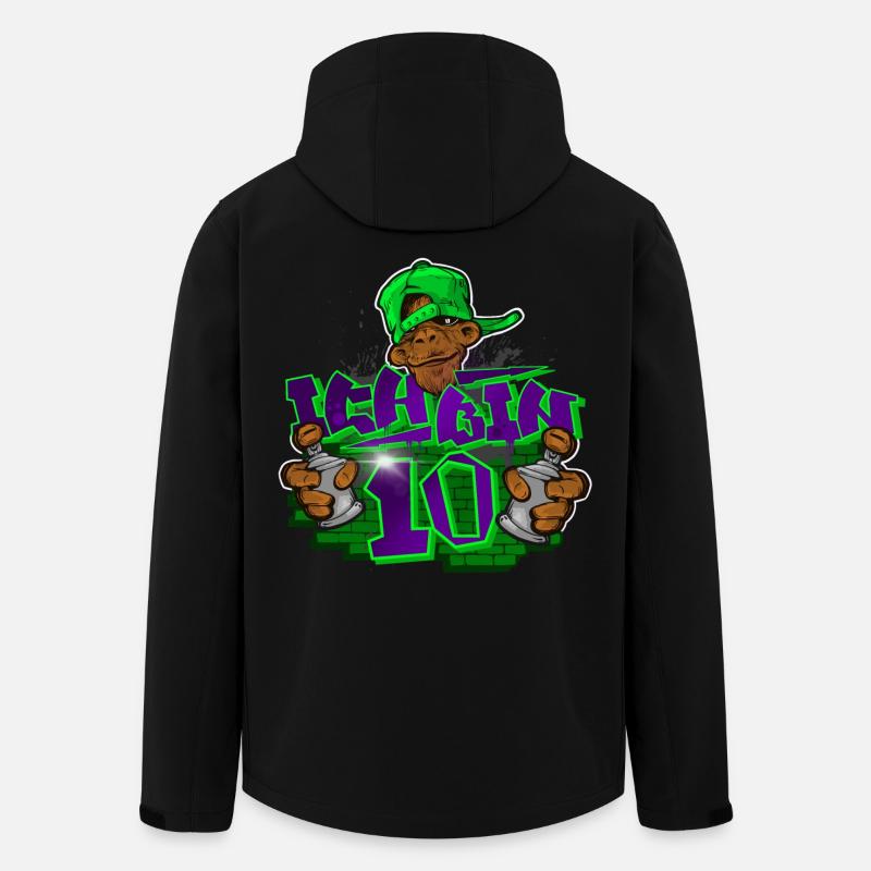 10. Geburtstag Graffiti - Recycelte Männer Softshell-Jacke von Stanley/Stella - Schwarz