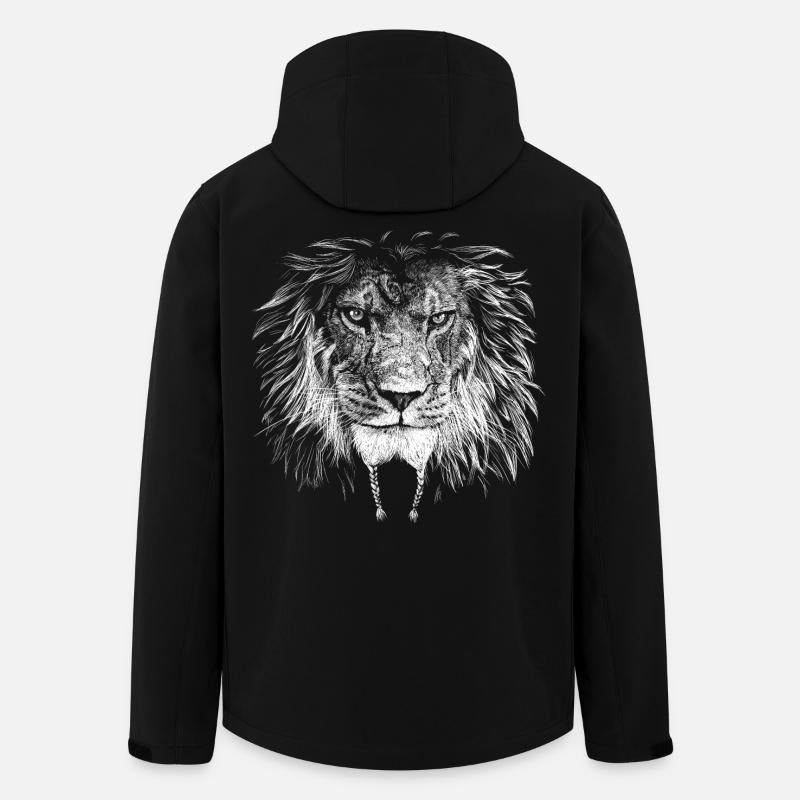 Lion Biker - Men’s Recycled Softshell Jacket by Stanley/Stella - black