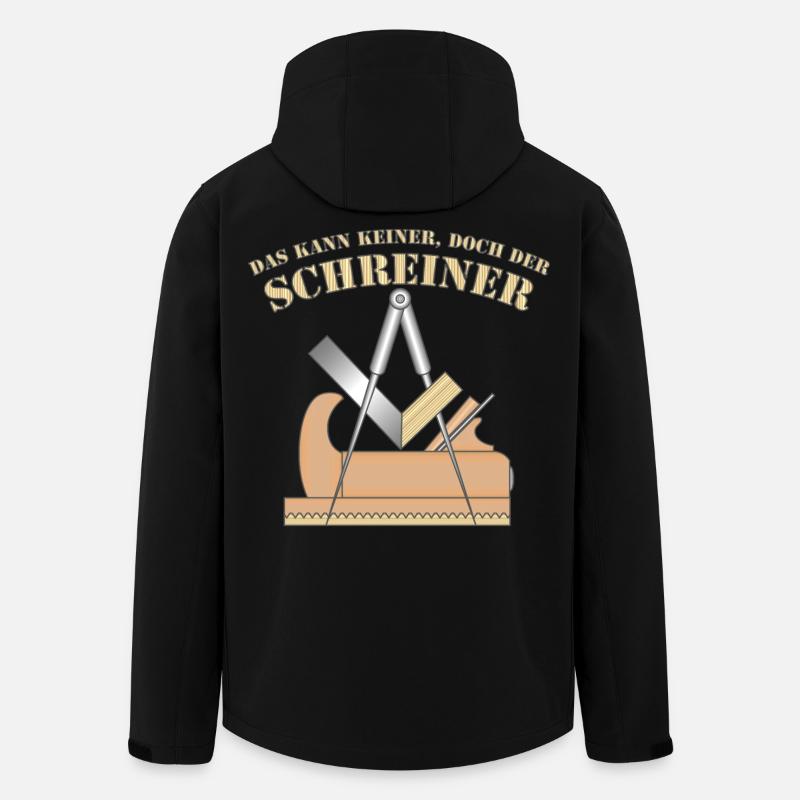 "Das kann keiner, doch der Schreiner" & Tischler - Recycelte Männer Softshell-Jacke von Stanley/Stella - Schwarz