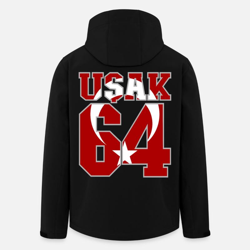 Usak 64 Türkei Flagge - Recycelte Männer Softshell-Jacke von Stanley/Stella - Schwarz