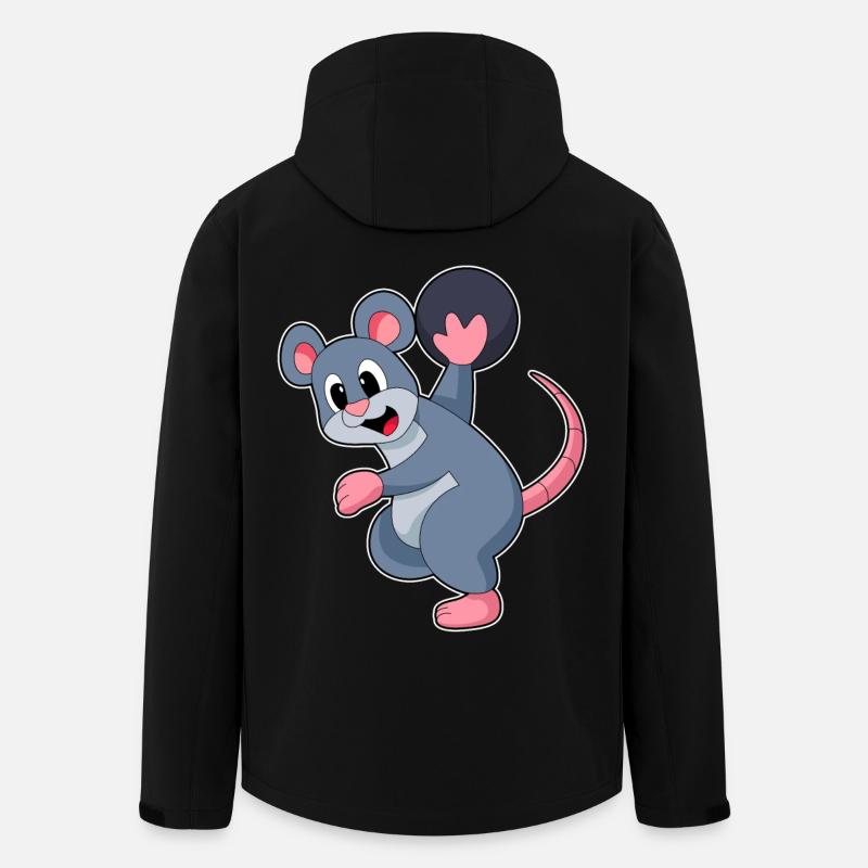 Boule de bowling rat - Veste softshell homme en polyester recyclé Stanley/Stella - noir