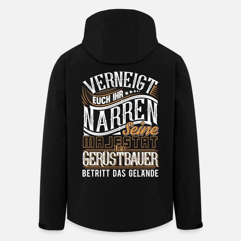 Gerüstbauer - Recycelte Männer Softshell-Jacke von Stanley/Stella - Schwarz