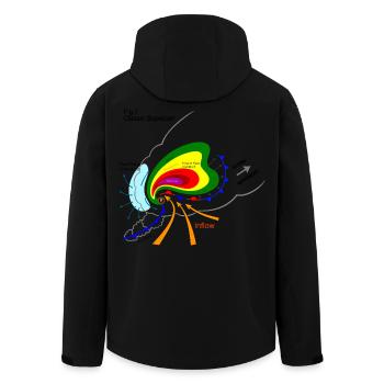 Supercellule Stormchasing Tornade tempêtes orages - Veste softshell homme en polyester recyclé Stanley/Stella - noir - Dos - AI Model Male 185 light (185cm)