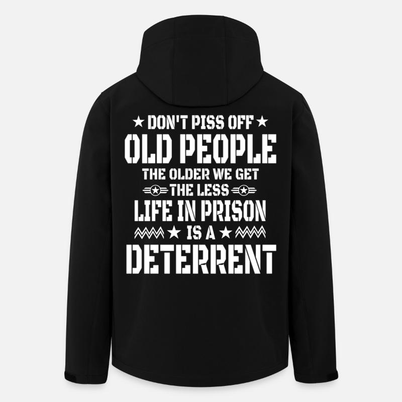 Don't Piss Off Old People - Men’s Recycled Softshell Jacket by Stanley/Stella - black