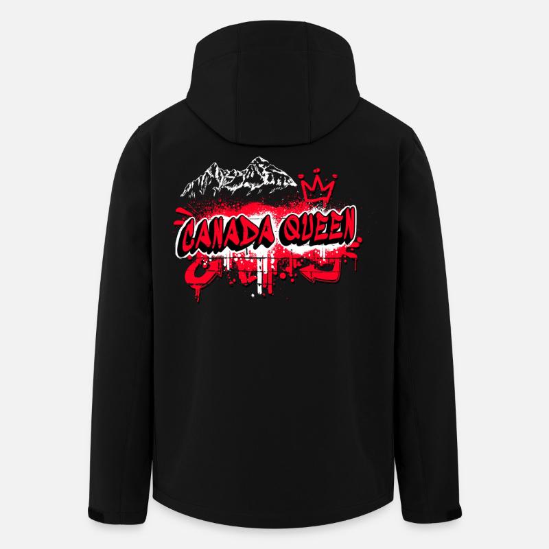 Canada Queen Drapeaux Graffiti Design - Veste softshell homme en polyester recyclé Stanley/Stella - noir