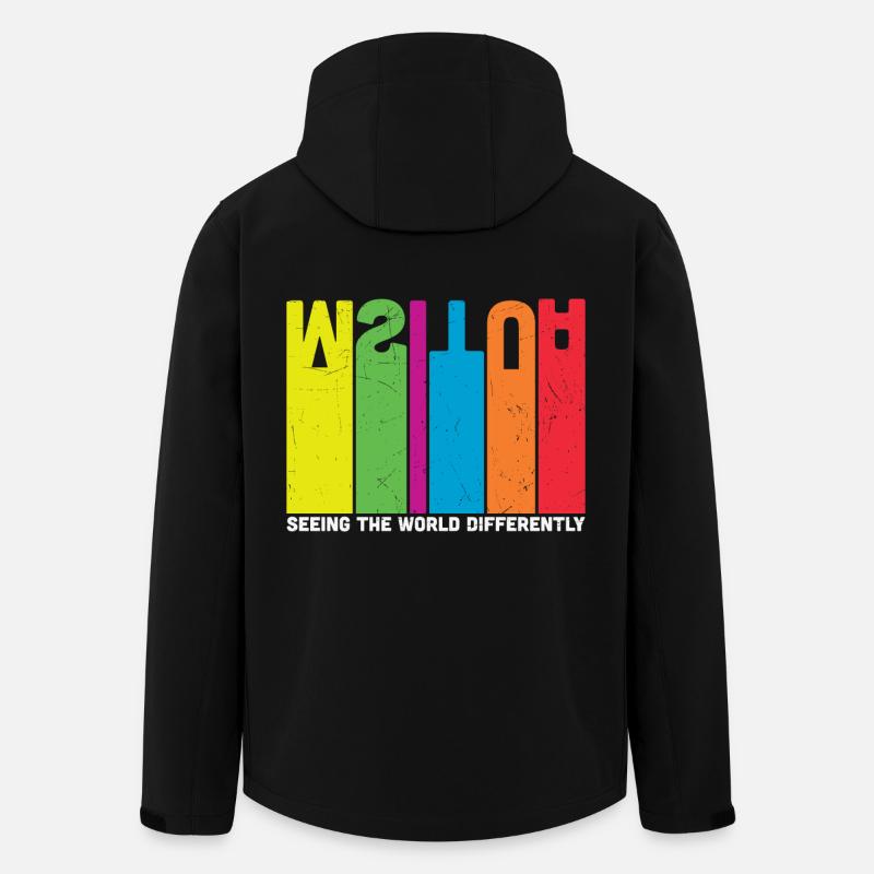 L’autisme voit le monde différemment - Veste softshell homme en polyester recyclé Stanley/Stella - noir