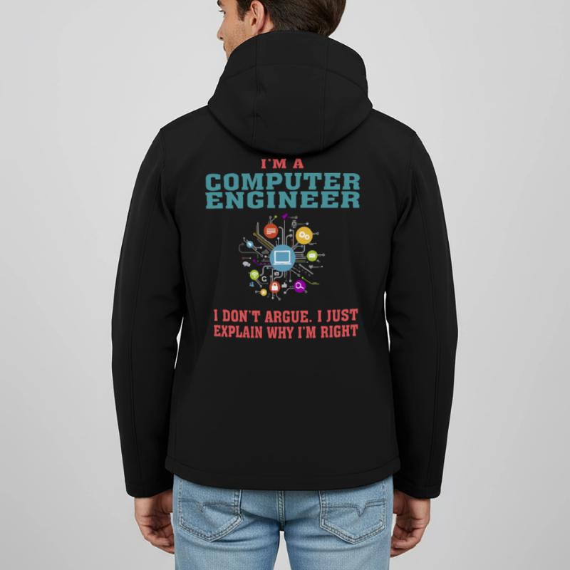 Funny Computer Engineering Quote for Computer Engi Men’s Recycled Softshell Jacket by Stanley/Stella