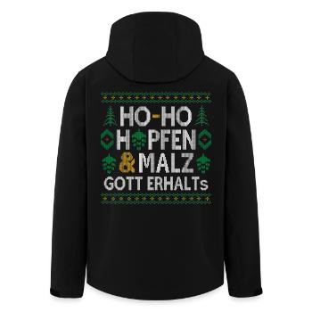 HO-HO HOPFEN UND MALZ GOTT ERHALTS WEIHNACHTSPULLI - Recycelte Männer Softshell-Jacke von Stanley/Stella - Schwarz - Hinten - AI Model Male 185 light (185cm)