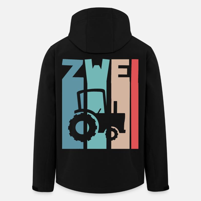 2. Jahre Kinder Traktor - Recycelte Männer Softshell-Jacke von Stanley/Stella - Schwarz