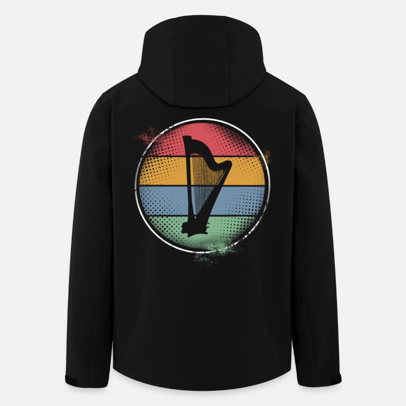 Harfe - Recycelte Männer Softshell-Jacke von Stanley/Stella - Schwarz