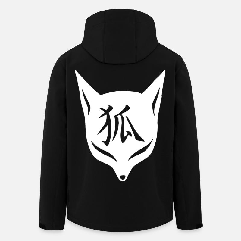 Renard manga blanc - Veste softshell homme en polyester recyclé Stanley/Stella - noir