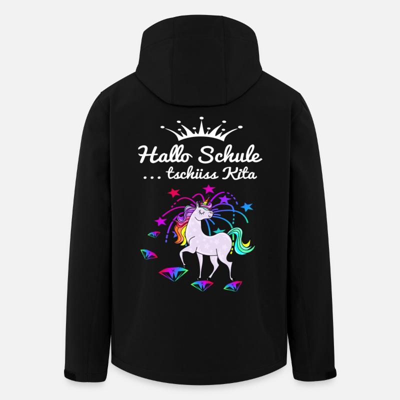 Einhorn Einschulung - Recycelte Männer Softshell-Jacke von Stanley/Stella - Schwarz